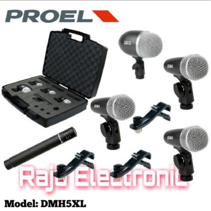Mic Drum Proel DMH5XL Original Drum Kit DMH 5 XL Garansi 1 Tahun.