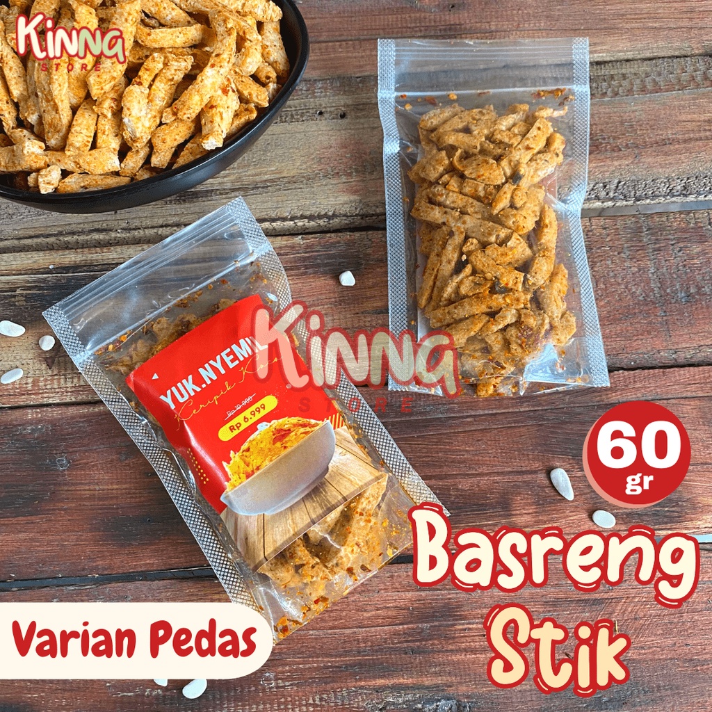 

BASRENG STIK VIRAL Pedas Daun Jeruk Baso Goreng Gurih 60gr Cemilan Surabaya Yuk Nyemil KinnaStore