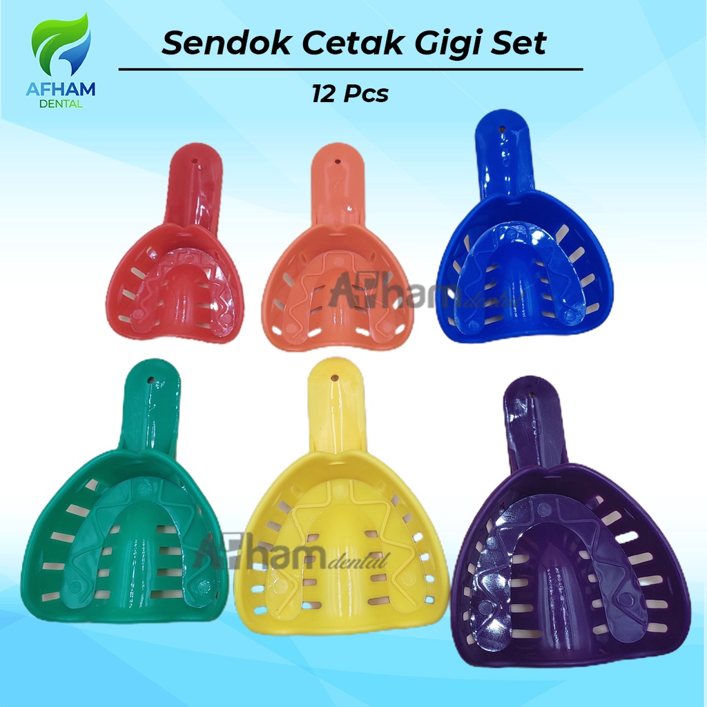 Jual DENTAL SENDOK CETAK GIGI SET 12 PCS / IMPRESSION TRAY AUTOCLAVE