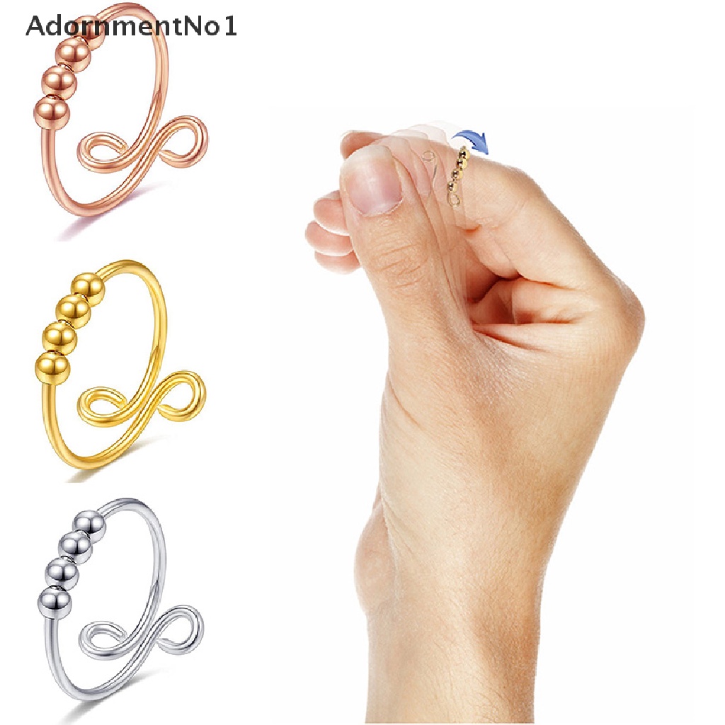 (AdornmentNo1) Cincin Terbuka Adjustable Anti Stress Untuk Pria / Wanita