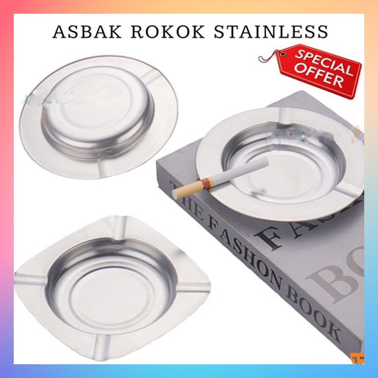 ASBAK ROKOK STAINLESS STEEL / ASBAK SENG BULAT TEMPAT ASBAK ROKOK / MANGKOK ASBAK ROKOK MURAH / ASHTRAY CIGARETTE