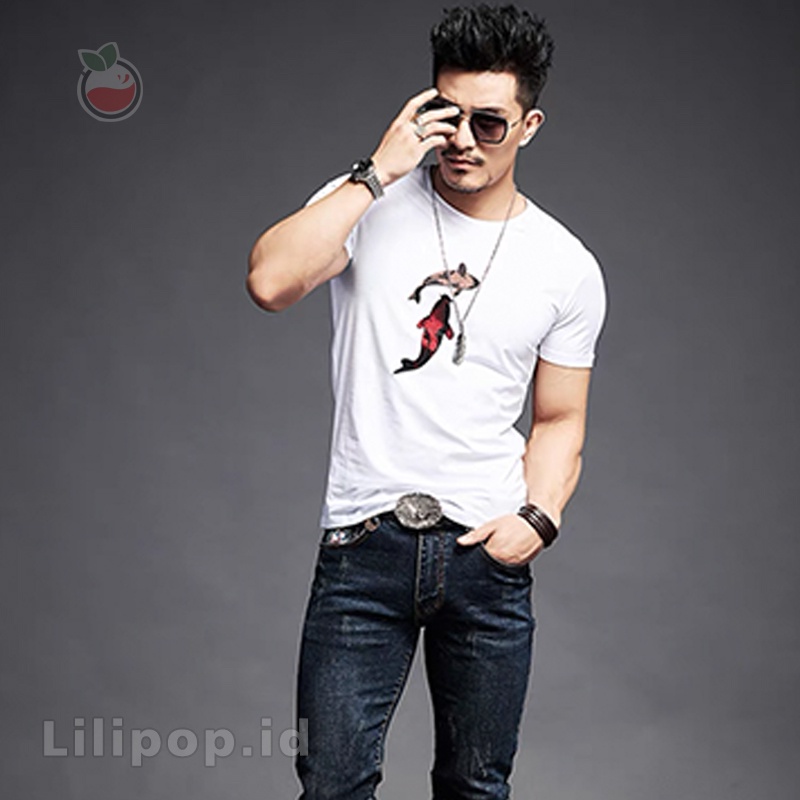 Lilipop Kaos Pria KOI Baju Distro Basic Tshirt Kasual