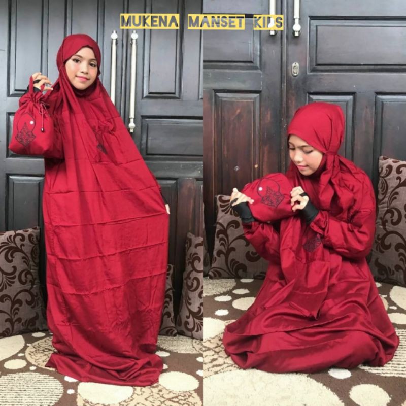 MUZA GALLERY MUKENA ANAK TERUSAN HADRAMAUT MANSET BONUS TAS