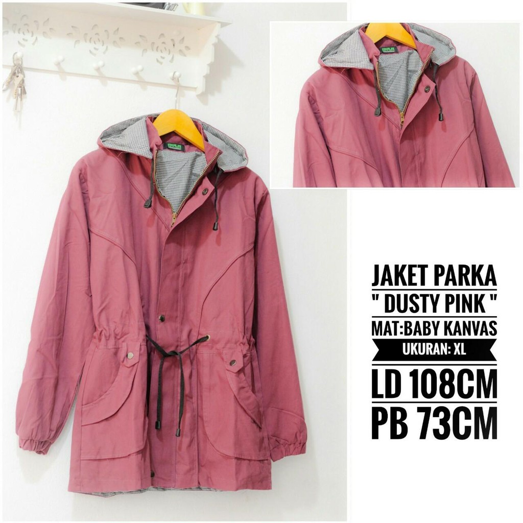 (COD) Jaket Parka Wanita Ukuran Besar / Jaket Korea /Jaket Wanita Wind Breaker polosqu.id