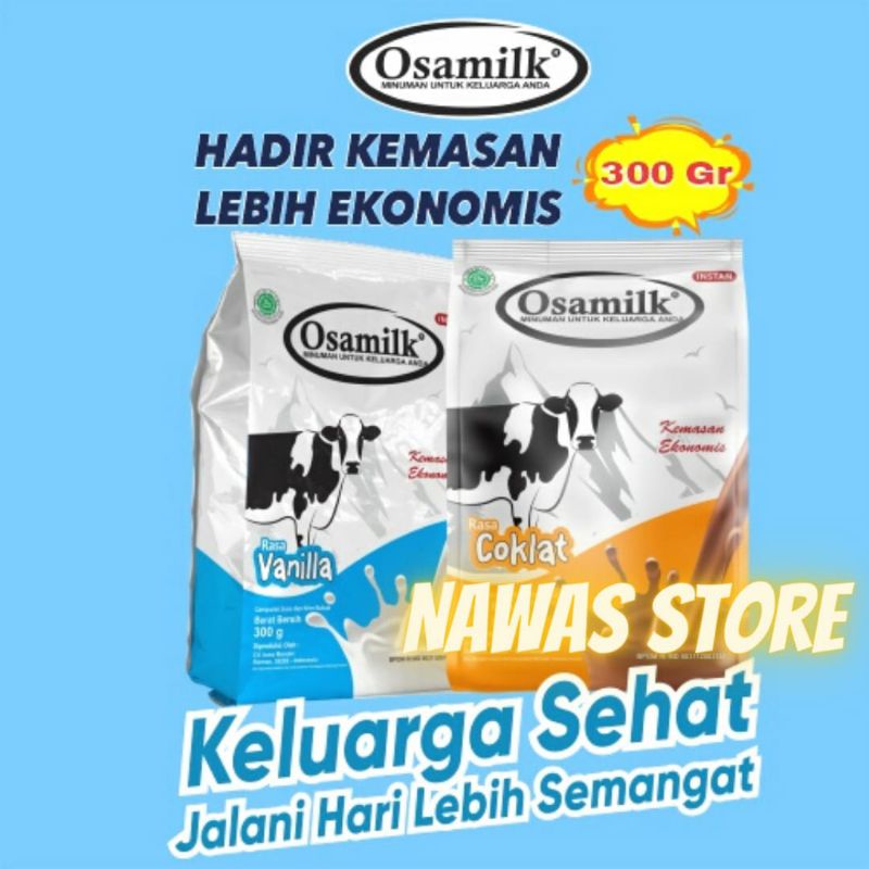 

OSAMILK SUSU SAPI BUBUK GEMUK BADAN ANAK DAN DEWASA KEMASAN EKONOMIS 300gr