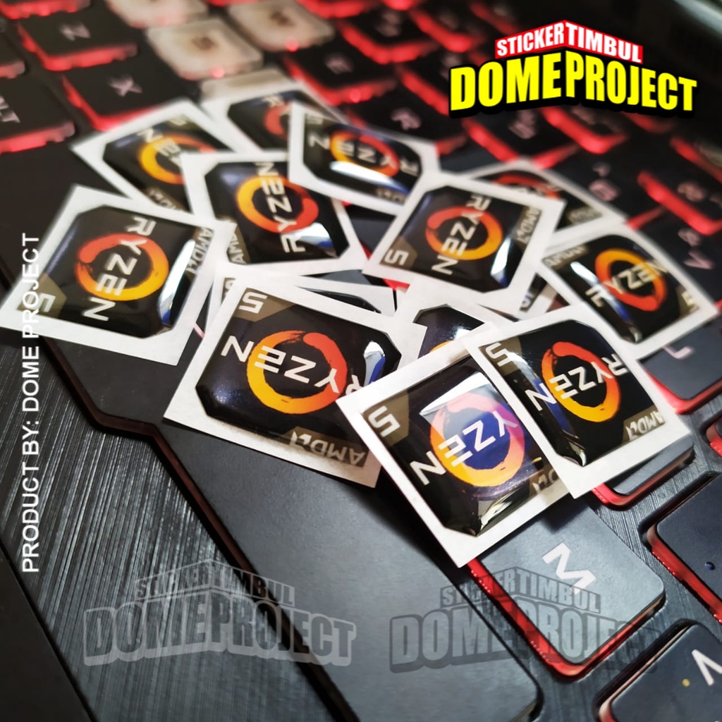 STIKER TIMBUL EMBLEM LAPTOP KOMPUTER PC LOGO VGA AMD RYZEN 5 AKSESORIS AESTHETIC KEREN