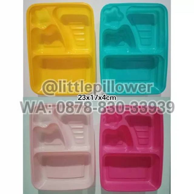 (ISI 25PCS) Tray mika bento PINK FUSCIA/ kotak bento/ lunch box/ Kotak Makan Mika