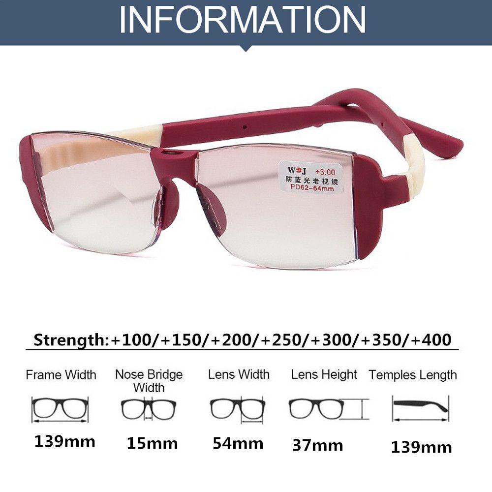 R-FLOWER Reading Glasses Comfortable Portable Elegant Vintage Ultra Light Frame