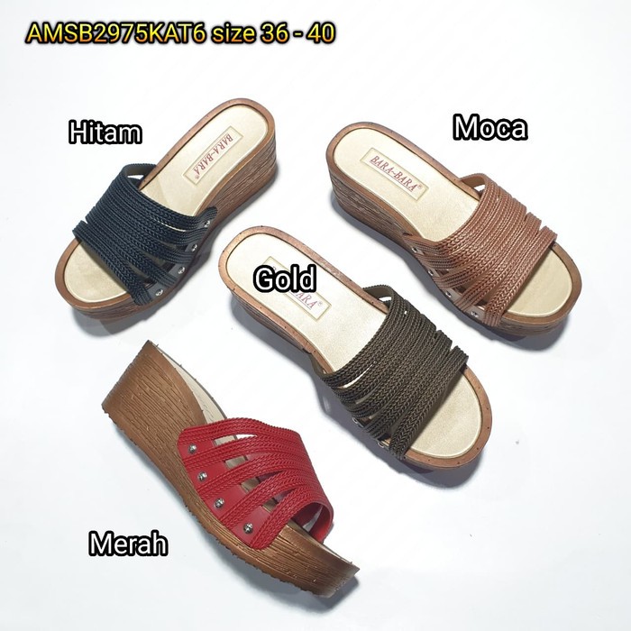 BARA BARA ORIGINAL jelly sandal karet empuk murah selop wanita barabara import AMSB2975KAT6