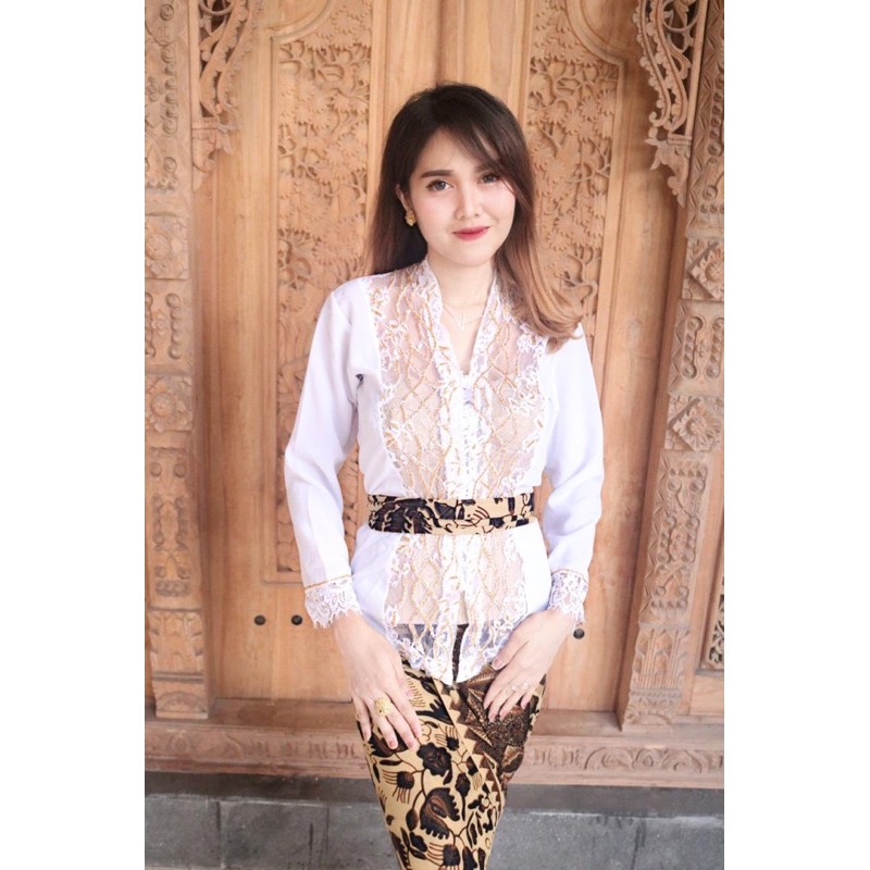 kebaya jadi payet brokat premium