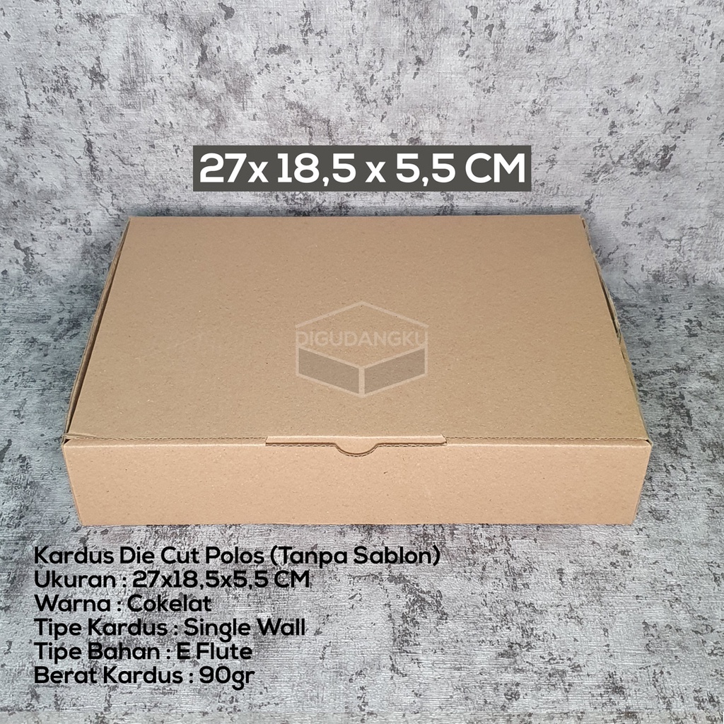 

PAKET Kardus Die Cut Box 27x18,5x5,5 cm (Isi 10) | Kotak Kado / Kotak Hampers Box Packaging Model Pizza Box Digudangku