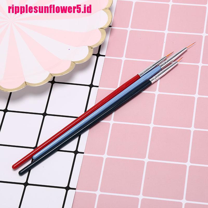 3pcs pen brush ultra Tipis Untuk Menggambar manicure