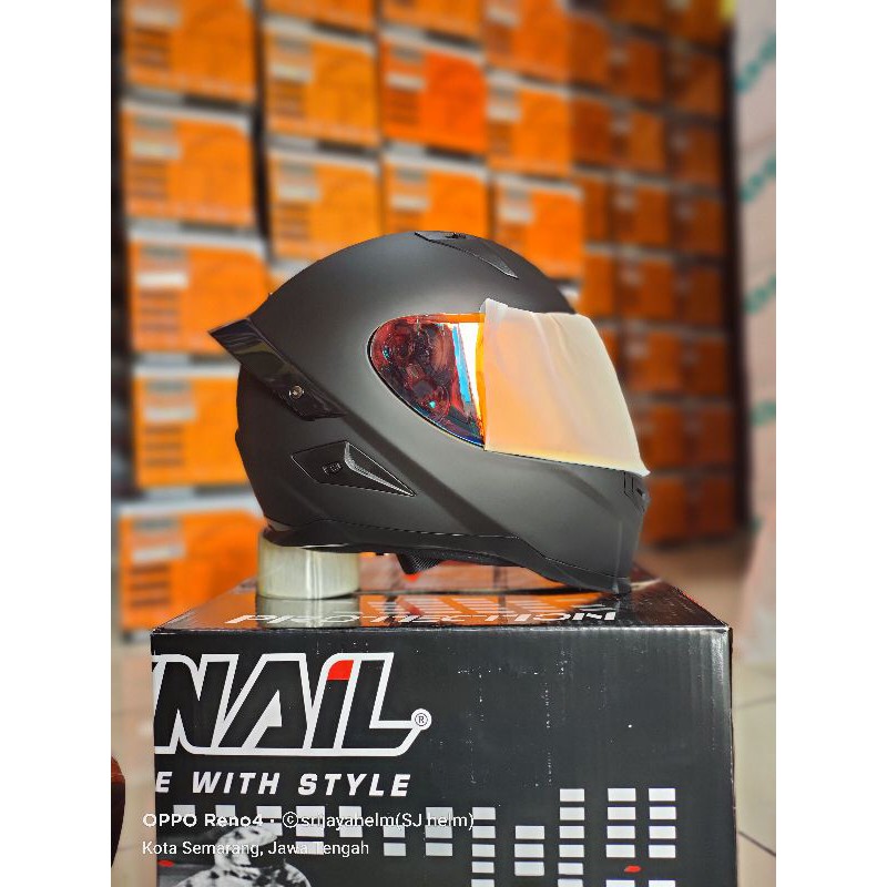 DISCOUNT_ HELM SNAIL FF S1 BLAK DOF PAKET GANTENG ORIGINAL