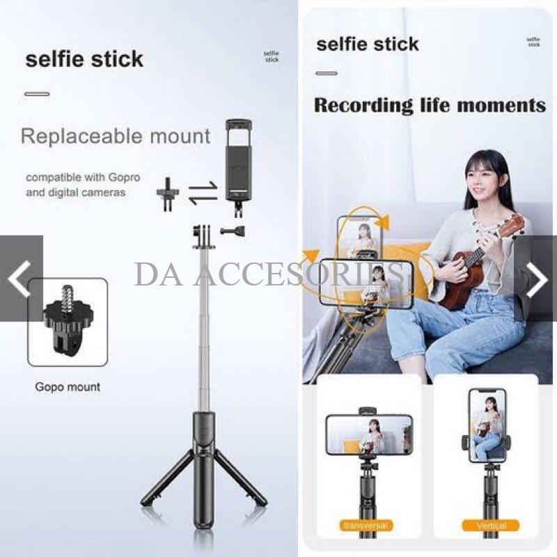 tongsis S-03 3in1 remote selfie stick tripod 360 tongsis tripod tomsis bluetooth portable tripod S03