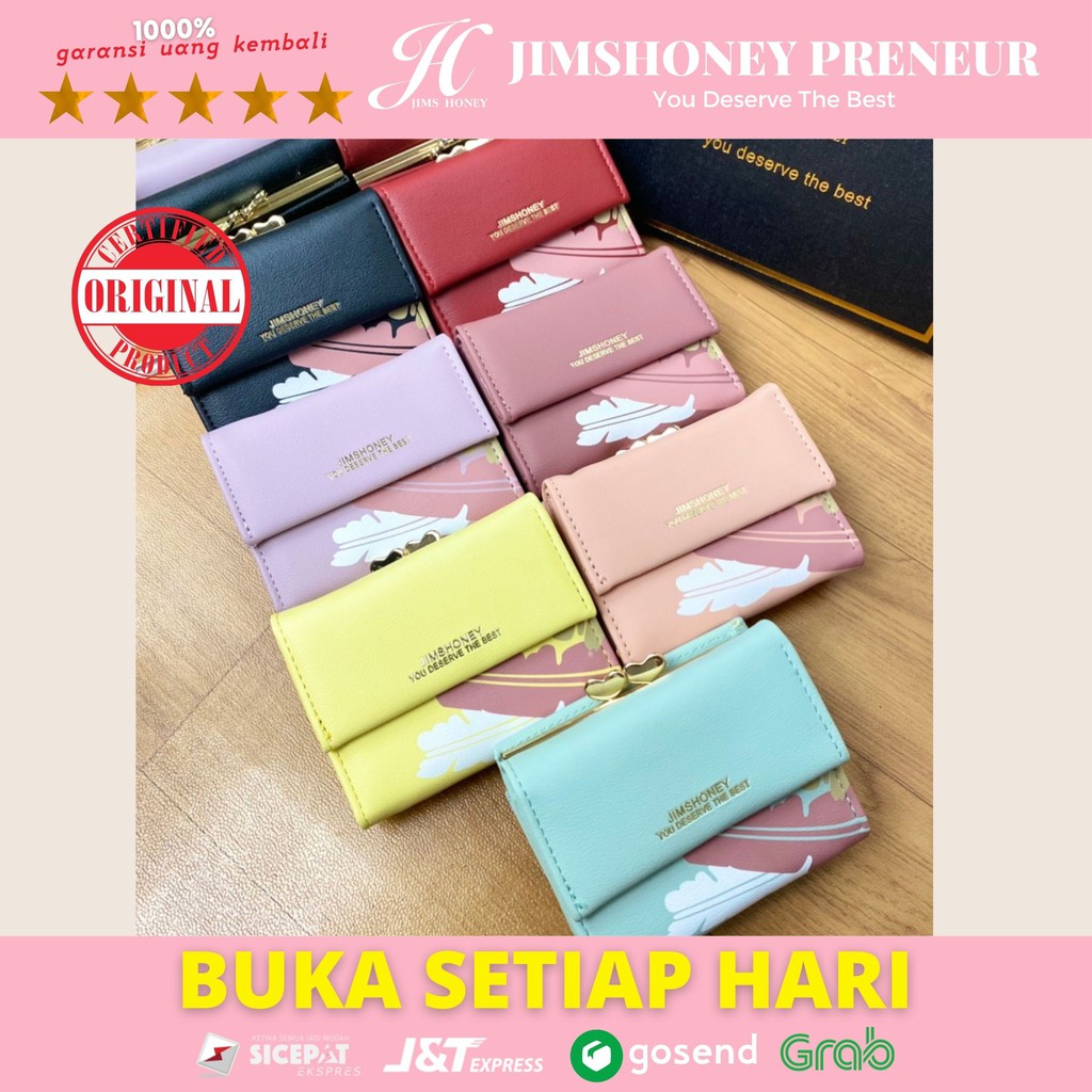 Dompet Jims Honey Wanita Kecil AIRIN Wallet Dompet Lipat Murah Simple Import Original