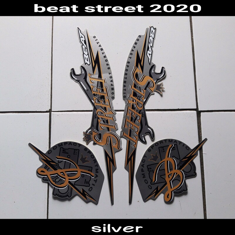 sticker motor beat street 2020 silver