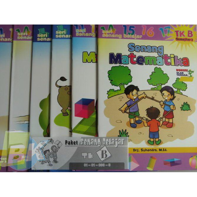 TERMURAH 6pcs buku full colour TK B PAUD Erlangga for kids Seri Senang Belajar bonus ular tangga