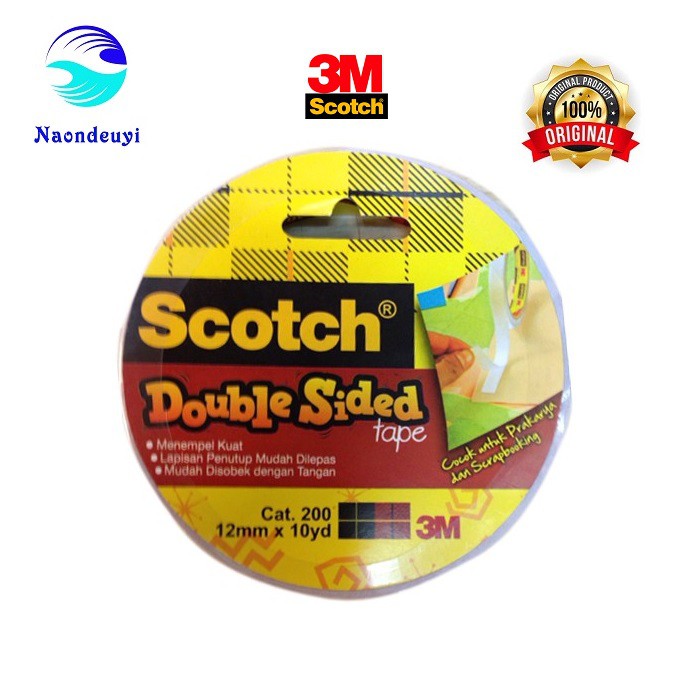 

Double Tape 3M Solatip Lakban 12 mm x 100 Y 200 SCOTCH