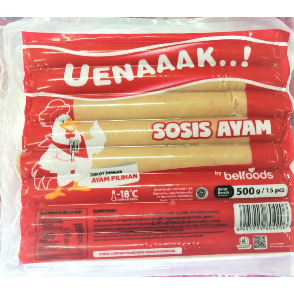 

Belfoods Uenaaak Sosis Ayam Long 500gr