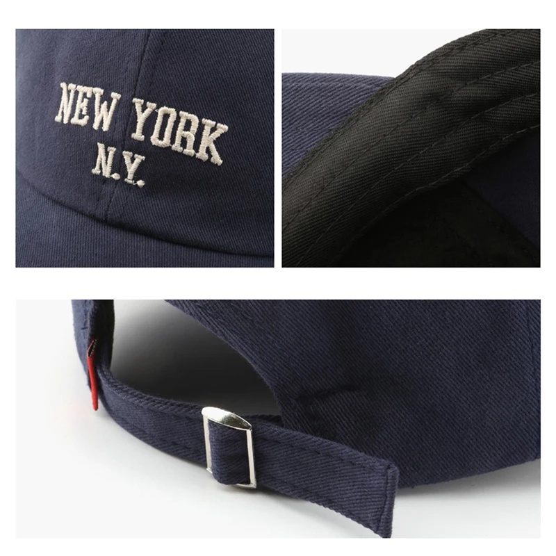 Topi baseball Matahari Motif Bordir Tulisan New York NY Gaya retro Korea hip hop Untuk Unisex