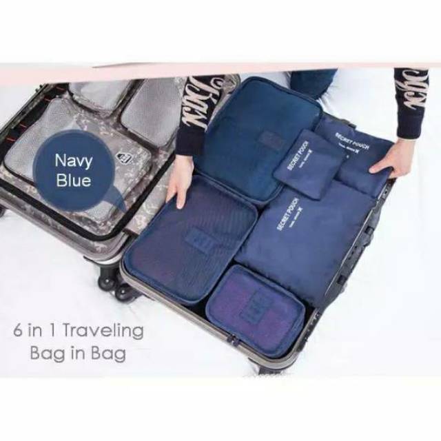 Tas Travel isi 6 adalah Tas Travel Organizer 6 in 1 tascp