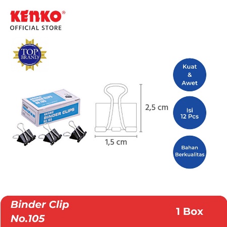 

KENKO Klip kertas 105 / KENKO Binder Clip 105 +