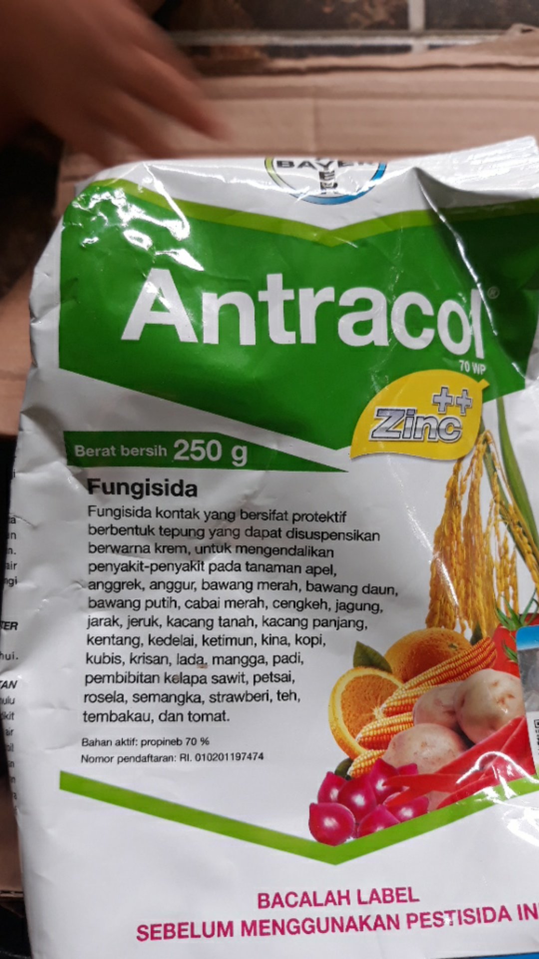 Fungisida Antracol 70wp + Zinc 250 Gram