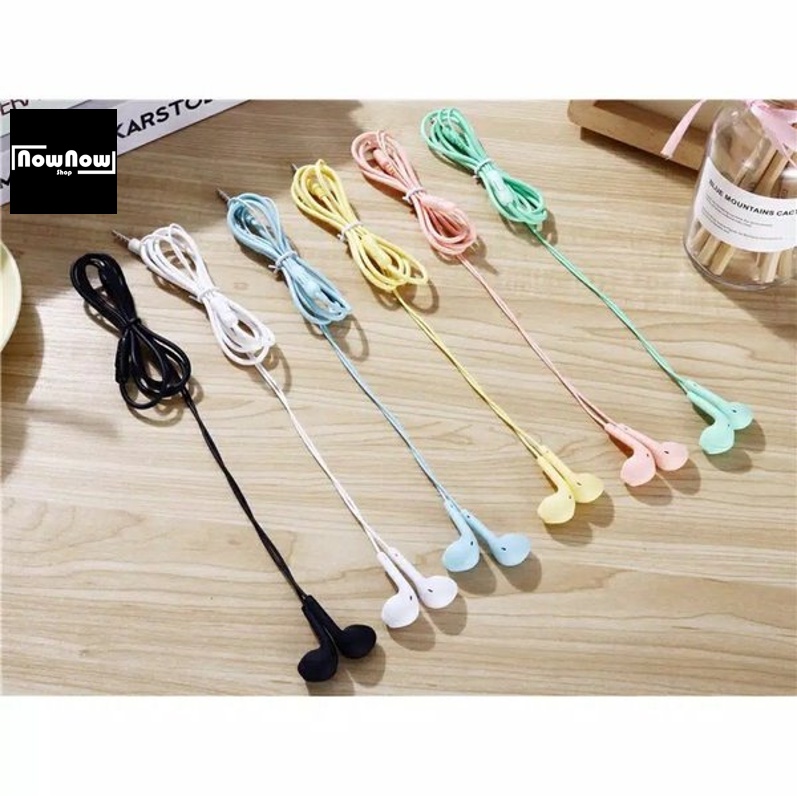 Headset Handsfree Macaron / Earphone Macaroon Matte Color Pastel Colorful Hifi Extra Bass Stereo In-Ear Headphones HP