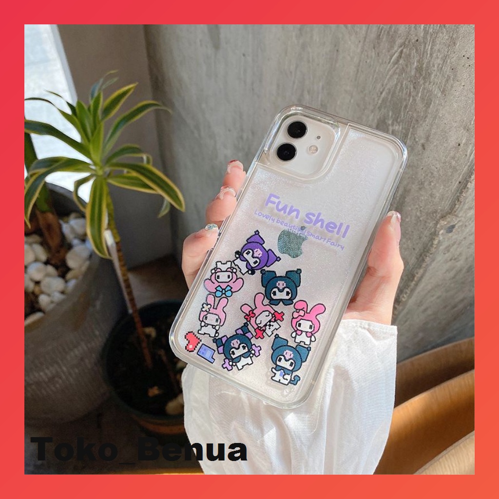 Softcase Hp model Hello Kitty Casing Case Air water glitter for Iphone 13 Pro Max FH25