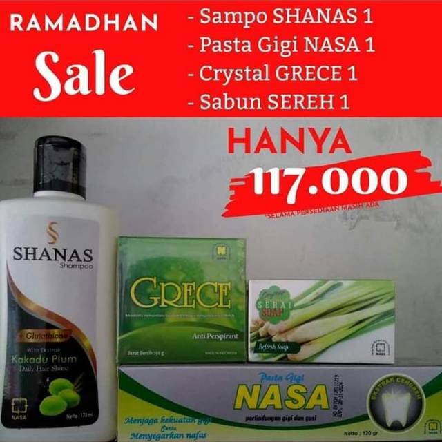 Sale ramadhan/produk NASA original/perlengkapan mandi