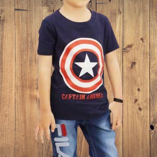 Kaos Anak  Capt  america  navy kaos karakter kaos distro 