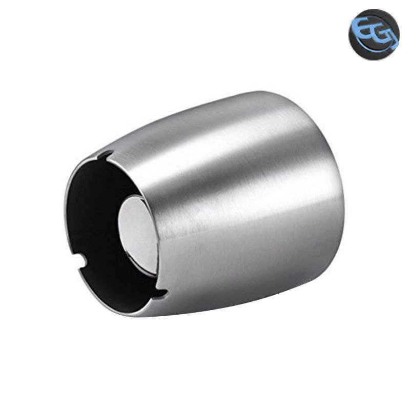 EGJ Firetric Asbak Rokok Anti Angin Cone Cylinder Stainless Steel ZJ38100 [Silver] Grab Medan