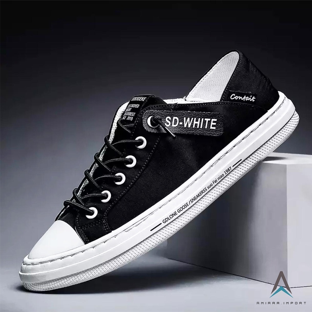 Sepatu Sneakers Remaja Pria Import  Sneaker OBSIDEE SD-17 BASIC LOW  Spatu Swpatu Kets Snakers Snikers Cowok Cowok Dewasa Polos...-3