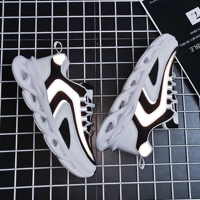 Dijual Sepatu Olahraga Pria Tinggi 6CM Fluoresen Balenciaga Style Sneakers Kasual Cowok Murah