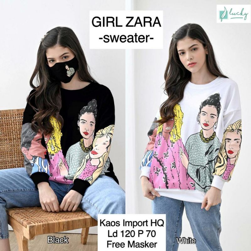 Girl zara sweater (ready white)
