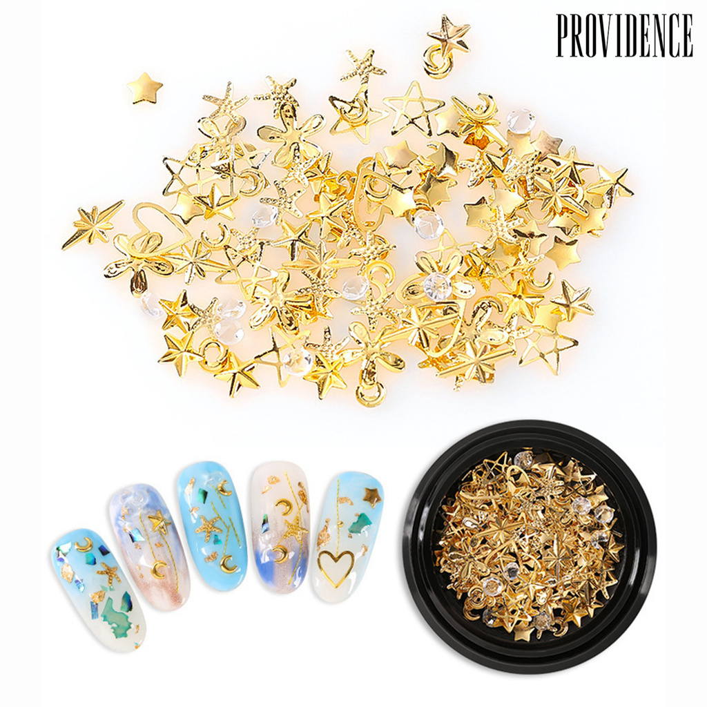 Providence Nail Bubble Beads Easy to Stick DIY Metal Colorful Nail Ball Sticker Ornaments for Female