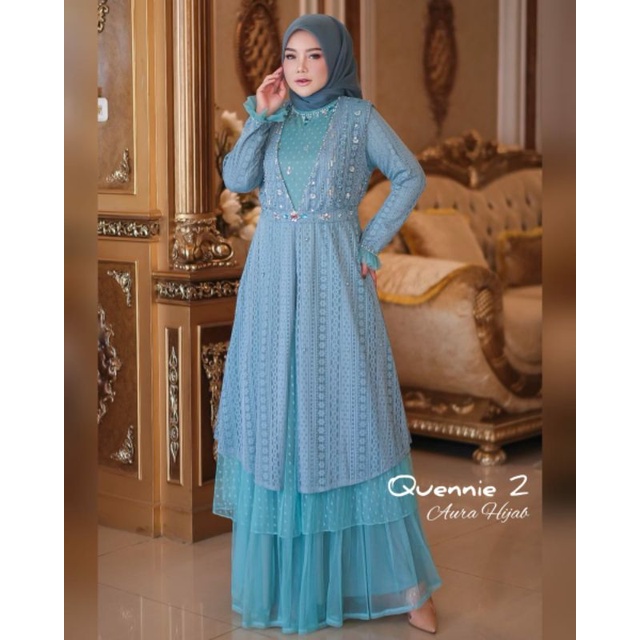 READY Quennie Gown 2 ORIGINAL By Aura hijab