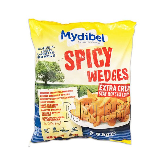 

Kentang Goreng Mydibel Wedges 2500gr 2,5kg