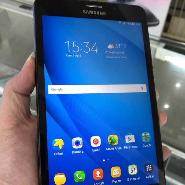 SAMSUNG Galaxy TAB A 7.0 (2016) SM-T285 RAM 1.5GB 8GB BLACK WIFI+CELL - SECOND BATANGAN