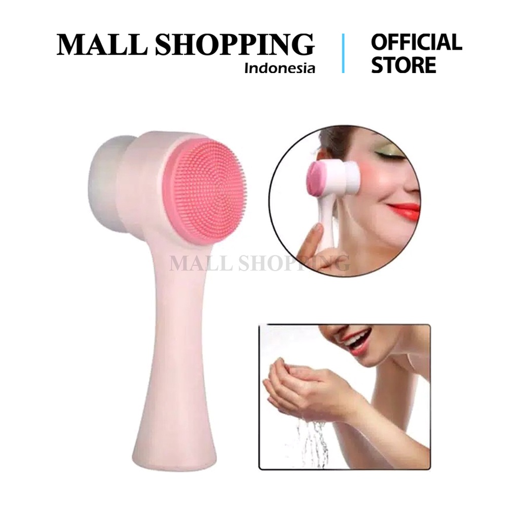 Sikat Pembersih Wajah Cuci Muka Facial Brush 2 Sisi