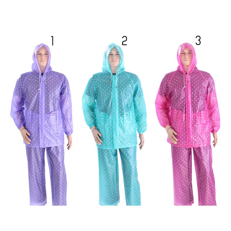 Jas Hujan Polkadot IBEX | Raincoat | Mantel Hujan