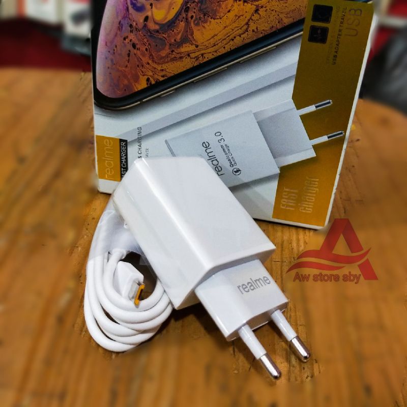 CHARGER REALME MICRO USB Qualcomm 3.0 FAST CHARGE REALME 5/ 5i/ 2 pro/C2/C3/C11/C12/C15/C21