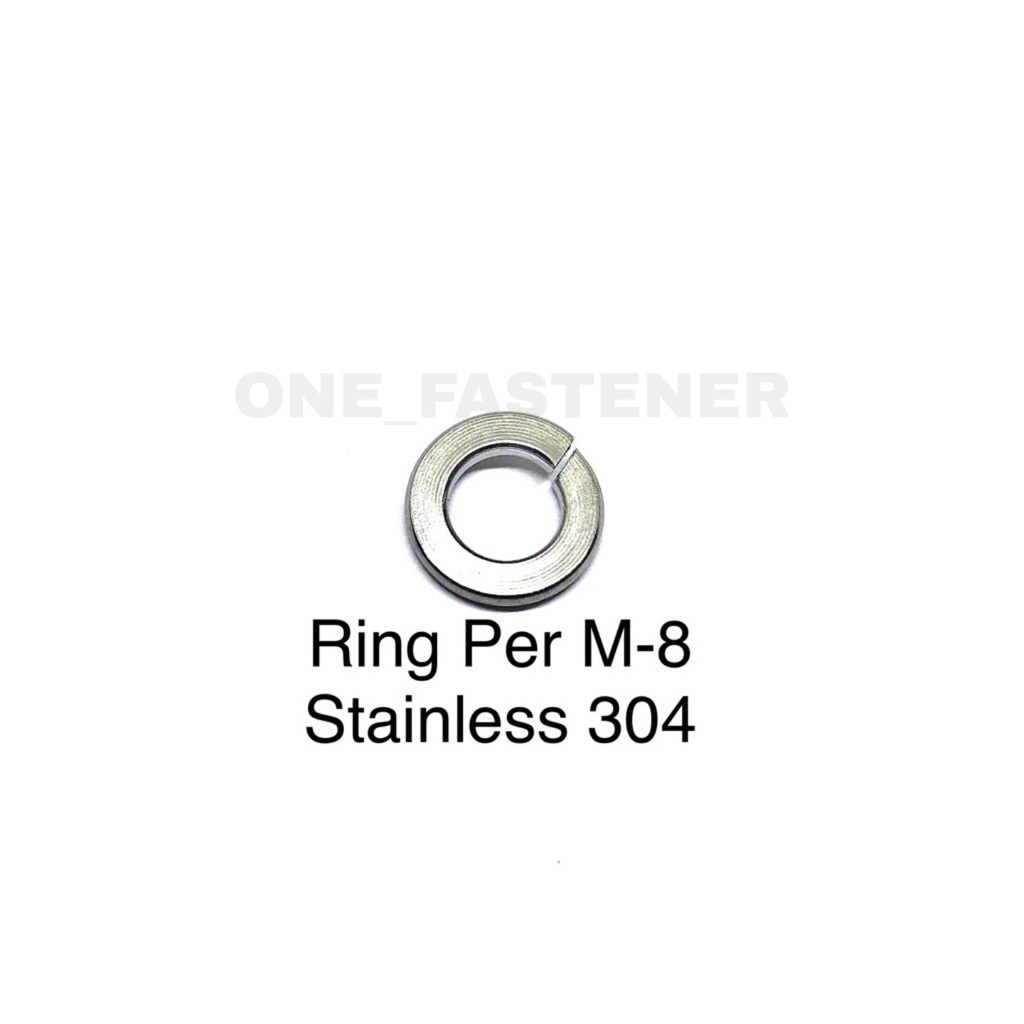 100 pcs Ring PER M8 Stainless Steel 304 8mm 8mili Anti Karat food grade baut 12