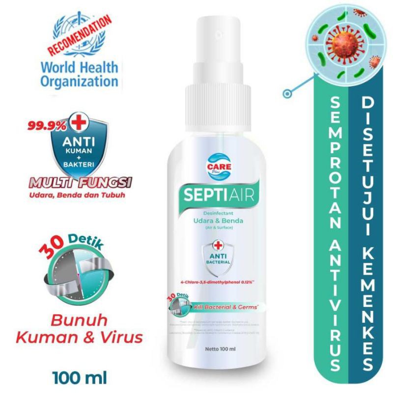 Septiair Disinfectant 100 ml Desinfectant Udara Benda Anti Bacterial