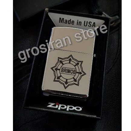 zippo brimob silver custom ukir grafir nama