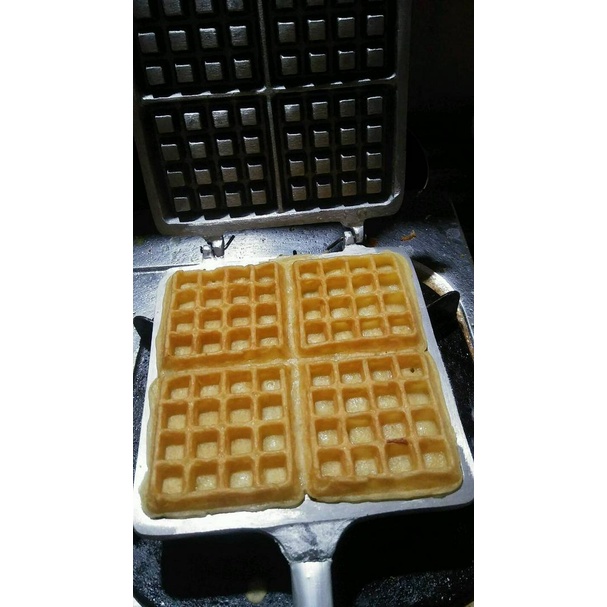 waffle maker alumunium /cetakan kue waffle wafel crufel croffle/cetakan wafel cor almunium murah teb