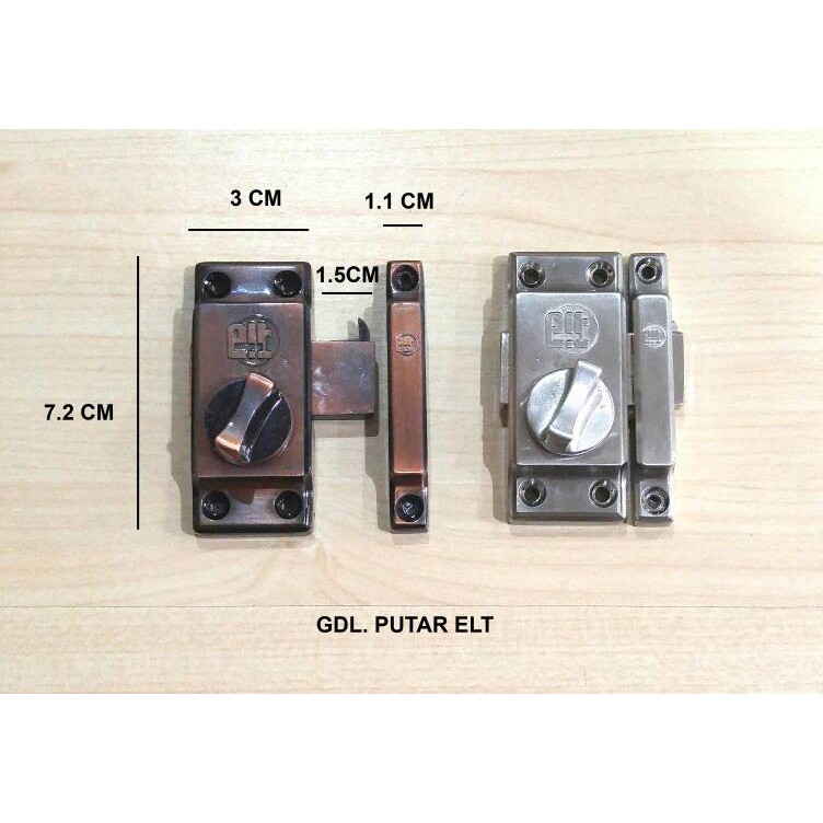  Slot  Pintu  Putar Coklat AC Grendel Putar ELT  Shopee 