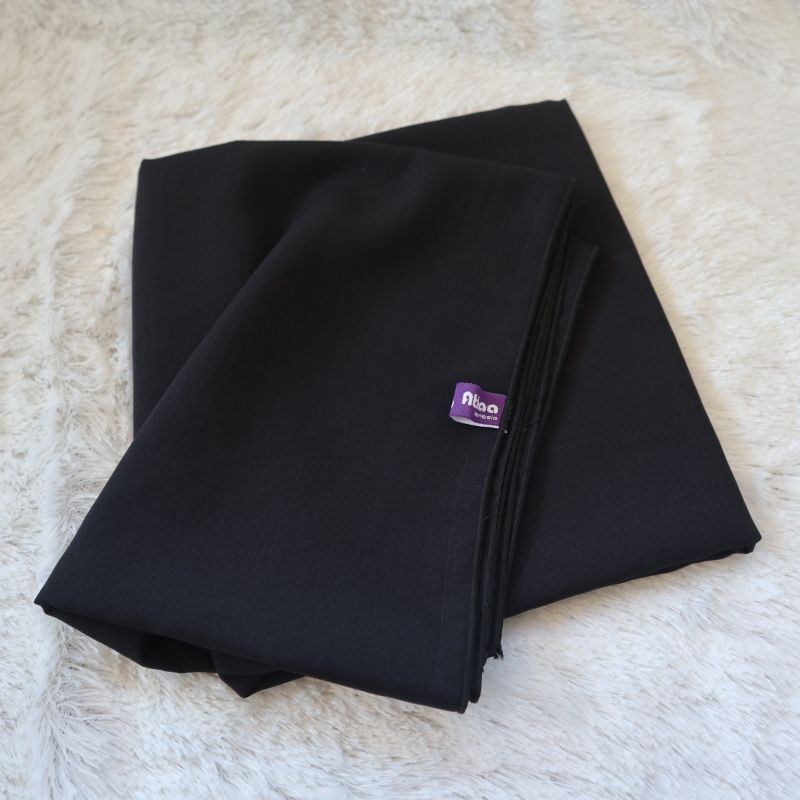 Kain Wolfis/ Woolpeach/ Wolvis Grade A Harga Setengah Meter-Kain Hitam