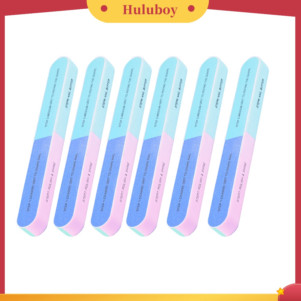 Huluboy Huluboy♡ 6pcs Kikir Kuku Profesional Dua Sisi Untuk Menghilangkan Kulit Mati