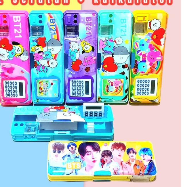 

❣[ゲ]Kotak Pensil Kalkulator BT21 Murah ada 2 Serutan